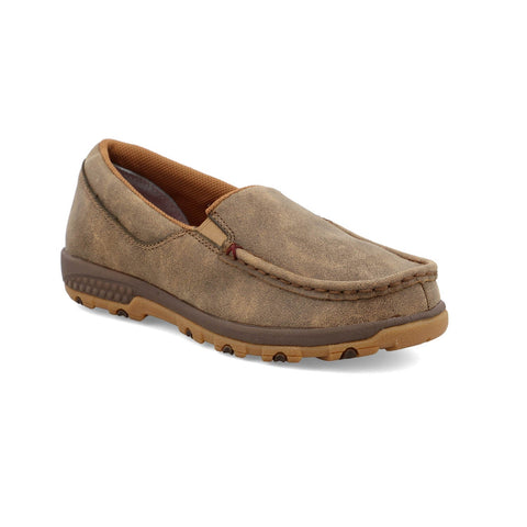 Twisted X Womens Driving Moc Bomber Leather Slip-On Shoes