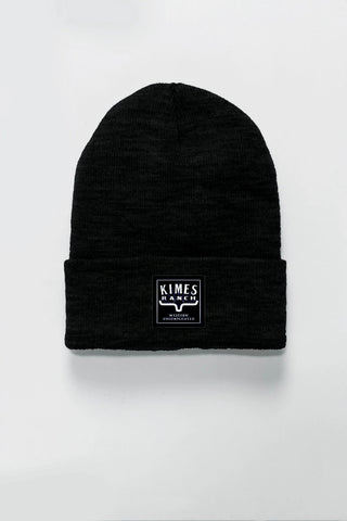 Kimes Ranch Unisex Workday Label Cap Black 100% Acrylic Beanie Hat
