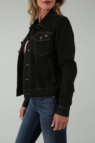 Kimes Ranch Womens Langley Trucker Black 100% Cotton Jacket