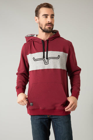 Kimes Ranch Mens Ripon Hood Burgundy Cotton Blend Hoodie