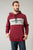 Kimes Ranch Mens Ripon Hood Burgundy Cotton Blend Hoodie
