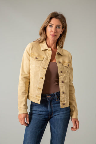 Kimes Ranch Womens Winslow Trucker Pale Khaki 100% Cotton Jacket
