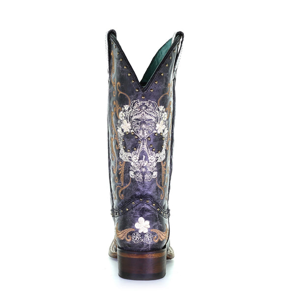 Sugar Skull Women's Leather Boots
