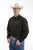 Roper Mens Black 100% Cotton L/S Button Down Solid Poplin Western Shirt