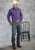 Roper Mens Purple 100% Cotton L/S Tall Snap Solid Poplin Western Shirt