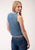 Roper Womens Blue 100% Cotton Fitted Western Vest