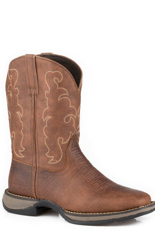 Roper Mens Cognac Leather Wilder II 11In Cowboy Boots