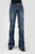 Tin Haul Womens Blue Cotton Blend Ella Fit Cream Deco Jeans