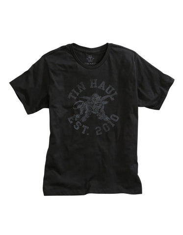 Tin Haul Unisex Black 100% Cotton Angry Bull S/S T-Shirt