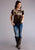 Stetson Womens Chocolate Rayon Bronze Velvet S/S T-Shirt