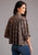 Stetson Womens Brown Rayon/Nylon Prairie Paisley S/S Blouse