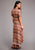 Stetson Womens Red Multi-Color Rayon/Nylon Aztec S/S Dress