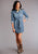 Stetson Womens Denim 100% Cotton Lightweight Button L/S Dress