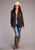 Stetson Womens Dark Charcoal Denim Button Front Jacket
