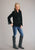 Stetson Womens Black Leather Lamb Fringe Jacket