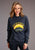Stetson Womens Blue Cotton Blend Sunset and Trees Hoodie