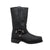 RideTecs Mens Black 13in Harness Boot Full Grain Leather Biker