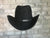 Rockmount Mens Black Felt Magic Pinch Cowboy Hat