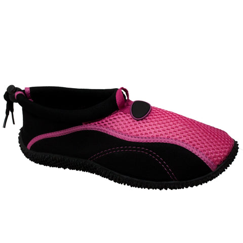 Tecs Womens Pink/Black Athletic Water Sneaker Mesh