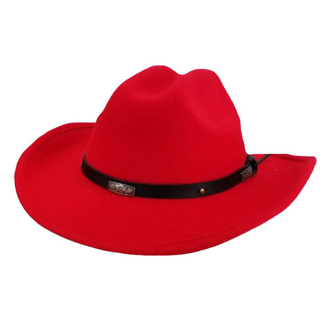 Rockmount Kids Girls Red 100% Wool Soft Felt Western Hat