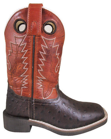 Smoky Mountain Youth Boys Colt Brown/Burnt Orange Leather Cowboy Boots