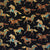 Rockmount Black Multi 100% Cotton Painted Horses 22x22 Bandana