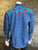 Rockmount Mens Denim 100% Cotton Red Floral Turquoise Western L/S Shirt
