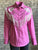 Rockmount Womens Pink 100% Cotton Embroidered Fringe Western L/S Shirt
