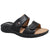 Shaboom Womens Black Comfort Slide Sandals PU