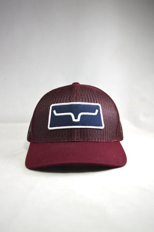 Kimes Ranch Unisex All Mesh Trucker Baseball Cap Burgundy Cotton Blend