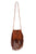 Scully Womens Tan Leather Cinch Tie Tassel Handbag