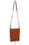 Scully Womens Tan Leather Whip Stitch Grommets Handbag