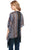 Cowgirl Up Womens Multi-Color Polyester Fringe Hem Kimono Cardigan S/S