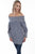 Scully Womens Black/White 100% Cotton Gingham L/S Blouse
