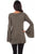 Scully Womens Olive Viscose Floral Tunic L/S Blouse