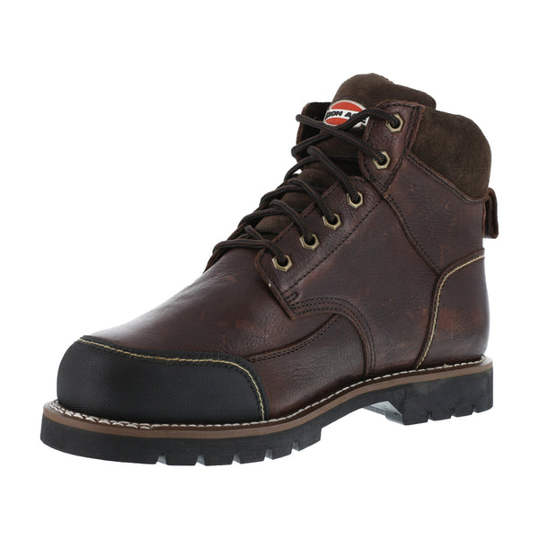 Iron Age Mens Brown Leather 6in Met Guard Work Boots Dozer Steel Toe The Western Company