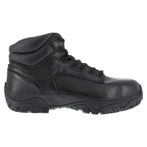 Iron Age Mens Black Leather 6in Work Boots Trencher Composite Toe