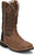 Justin 12in Croc Print Mens Caramel Derrickman Leather Work Boots