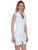 Scully Womens White 100% Cotton Floral Vine S/L Dress
