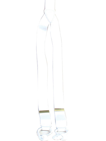 Scully Rangewear White Poly-Elastic Adjustable Y-Back Suspenders