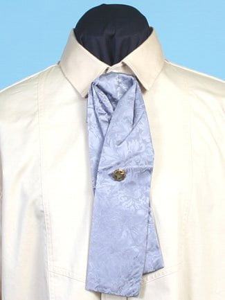 Scully Rangewear Mens Grey 100% Silk Puff Tie