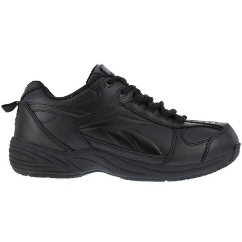 Reebok Womens Black Leather Street Sport Jogger Oxford Jorie Soft Toe