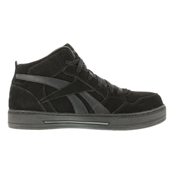 Reebok Mens Black Suede Hi Top Athletic Sneaker Dayod
