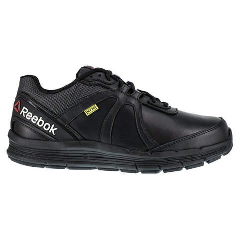 Reebok Womens Black Leather Work Shoes Guide Cross-Trainer MetG