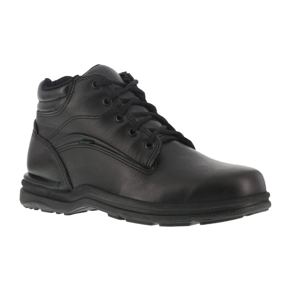 Rockport Mens Black Leather Work Boots Postwalk Water Resistant Sport The Western Company