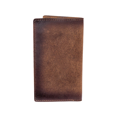STS Ranchwear Mens Foremans Long Bifold Leather Wallet Brown 3.5x6.25
