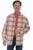 Scully Mens Orange/Black 100% Cotton Cord Plaid L/S Shirt