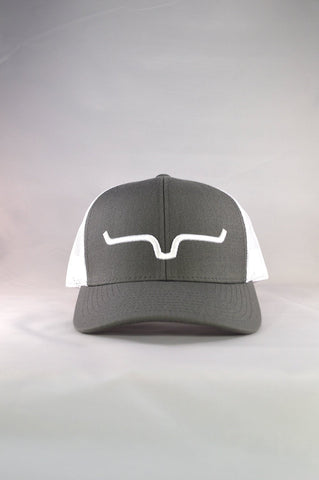Kimes Ranch Unisex Weekly Trucker Baseball Cap Charcoal/White Cotton Blend