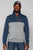 Kimes Ranch Mens Diamond Head QZ Navy/Grey Cotton Blend L/S Hoodie