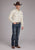 Roper Mens Tall Neutral Plaid Tan Cotton Blend Bronc Rider L/S Shirt